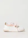 Elisabetta Franchi La Mia Bambina Leather Panelled Sneakers In ホワイト