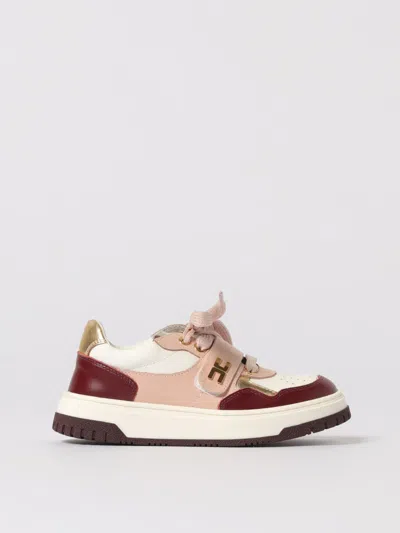 Elisabetta Franchi La Mia Bambina Sneakers  Kids Color White In Pink