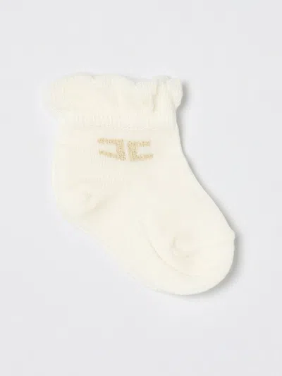 Elisabetta Franchi La Mia Bambina Babies' Socks  Kids Color Ivory In White