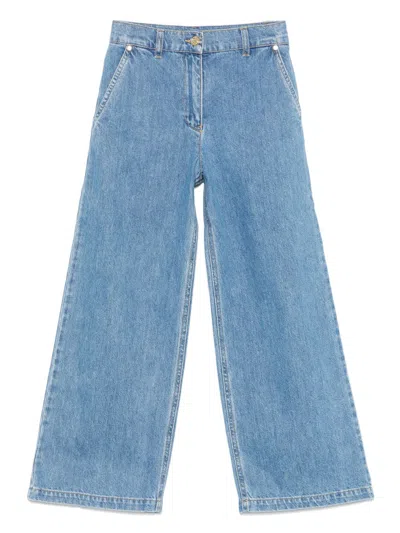 Elisabetta Franchi La Mia Bambina Kids' Straight-leg Jeans In Blue