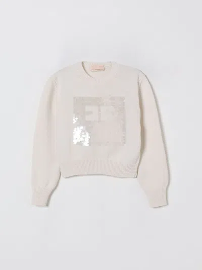 Elisabetta Franchi La Mia Bambina Sweater  Kids Color Ivory In White