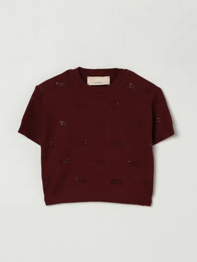 Elisabetta Franchi La Mia Bambina Sweater  Kids Color Red