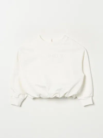 Elisabetta Franchi La Mia Bambina Sweater  Kids Color Yellow Cream In 奶油黄