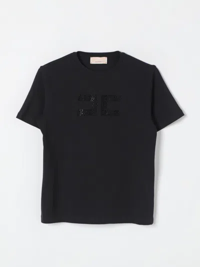 Elisabetta Franchi La Mia Bambina T-shirt  Kids Color Black In Schwarz