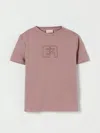 Elisabetta Franchi La Mia Bambina T-shirt  Kids Color Wisteria In Brown