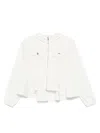 Elisabetta Franchi La Mia Bambina Taffeta Jacket In White