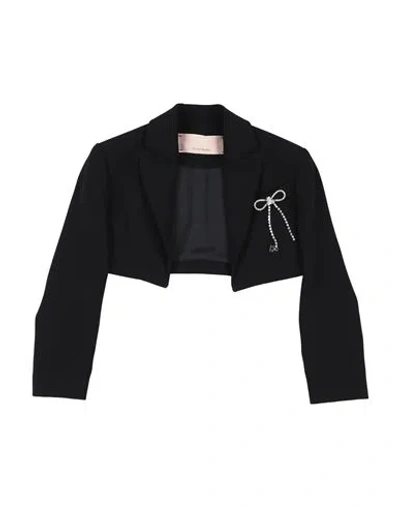 Elisabetta Franchi Babies'  La Mia Bambina Toddler Girl Blazer Black Size 4 Polyester