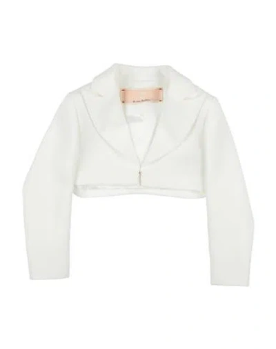 Elisabetta Franchi Babies'  La Mia Bambina Toddler Girl Blazer White Size 4 Polyester