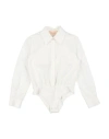 Elisabetta Franchi La Mia Bambina Toddler Girl Bodysuit White Size 6 Cotton, Elastane In White