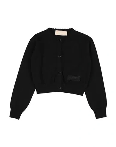 Elisabetta Franchi Babies'  La Mia Bambina Toddler Girl Cardigan Black Size 4 Cotton