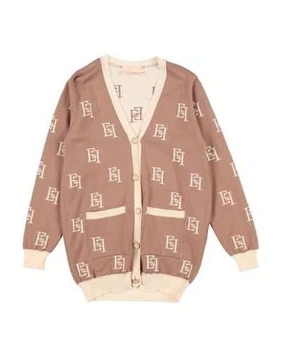 Elisabetta Franchi La Mia Bambina Toddler Girl Cardigan Camel Size 6 Viscose, Polyester, Polyamide In Beige