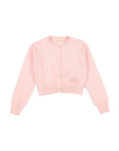 Elisabetta Franchi Babies'  La Mia Bambina Toddler Girl Cardigan Pink Size 4 Cotton