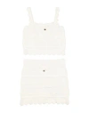 Elisabetta Franchi La Mia Bambina Toddler Girl Co-ord Cream Size 4 Viscose, Polyester In White