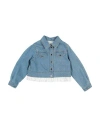 Elisabetta Franchi La Mia Bambina Toddler Girl Denim Outerwear Blue Size 5 Cotton, Polyester In Blue