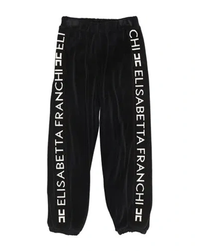 Elisabetta Franchi Babies'  La Mia Bambina Toddler Girl Pants Black Size 4 Cotton, Viscose, Polyamide