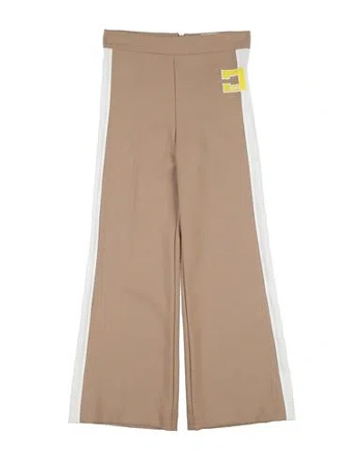 Elisabetta Franchi Babies'  La Mia Bambina Toddler Girl Pants Camel Size 6 Virgin Wool, Polyester, Viscose In Neutral