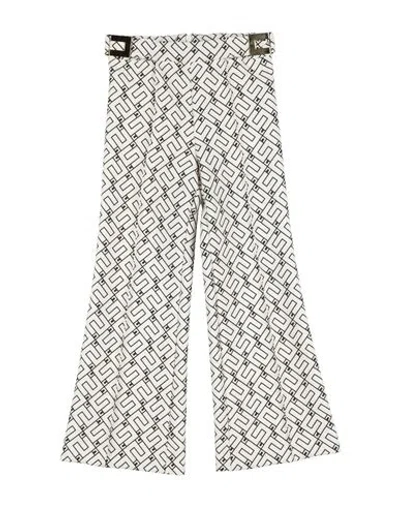 Elisabetta Franchi Babies'  La Mia Bambina Toddler Girl Pants Cream Size 4 Polyester, Elastane In White
