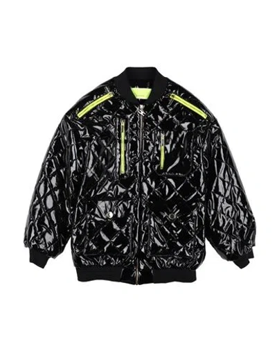 Elisabetta Franchi Babies'  La Mia Bambina Toddler Girl Puffer Black Size 3 Polyester, Elastane, Cotton