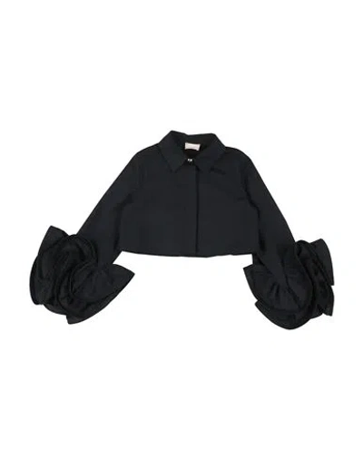 Elisabetta Franchi Babies'  La Mia Bambina Toddler Girl Shirt Black Size 4 Cotton