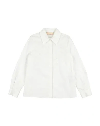 Elisabetta Franchi Babies'  La Mia Bambina Toddler Girl Shirt Ivory Size 6 Cotton, Polyamide In White