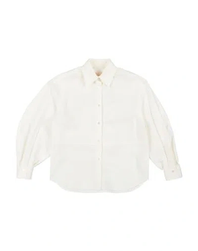 Elisabetta Franchi Babies'  La Mia Bambina Toddler Girl Shirt Ivory Size 6 Cotton In White