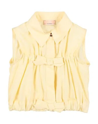 Elisabetta Franchi Babies'  La Mia Bambina Toddler Girl Shirt Pastel Yellow Size 5 Cotton