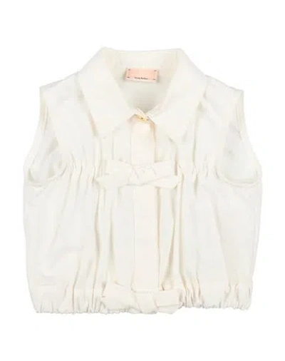 Elisabetta Franchi Babies'  La Mia Bambina Toddler Girl Shirt White Size 5 Cotton