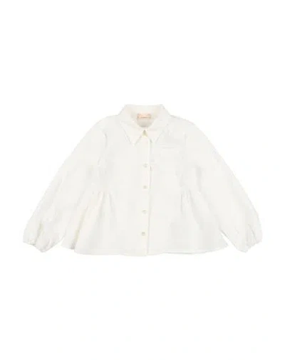 Elisabetta Franchi Babies'  La Mia Bambina Toddler Girl Shirt White Size 5 Cotton