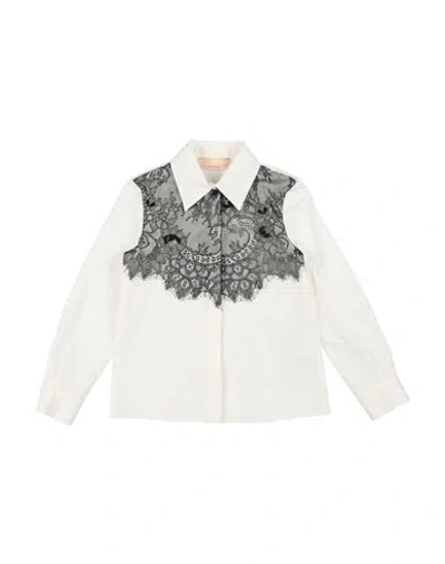 Elisabetta Franchi Babies'  La Mia Bambina Toddler Girl Shirt White Size 6 Cotton, Polyamide