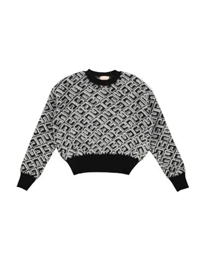 Elisabetta Franchi Babies'  La Mia Bambina Toddler Girl Sweater Black Size 3 Polyamide