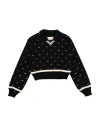 Elisabetta Franchi Babies'  La Mia Bambina Toddler Girl Sweater Black Size 6 Viscose, Polyester, Polyamide