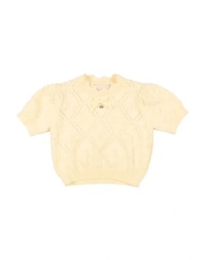 Elisabetta Franchi Babies'  La Mia Bambina Toddler Girl Sweater Yellow Size 4 Viscose, Polyester