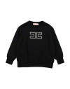 Elisabetta Franchi La Mia Bambina Toddler Girl Sweatshirt Black Size 4 Cotton In Black
