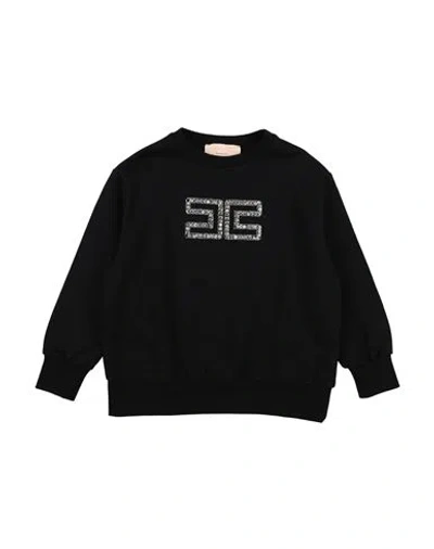 Elisabetta Franchi Babies'  La Mia Bambina Toddler Girl Sweatshirt Black Size 4 Cotton