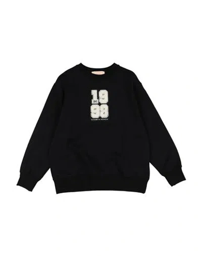 Elisabetta Franchi Babies'  La Mia Bambina Toddler Girl Sweatshirt Black Size 4 Cotton