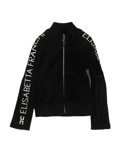 Elisabetta Franchi Babies'  La Mia Bambina Toddler Girl Sweatshirt Black Size 4 Cotton, Viscose