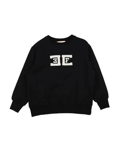 Elisabetta Franchi Babies'  La Mia Bambina Toddler Girl Sweatshirt Black Size 6 Cotton, Elastane
