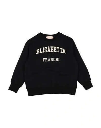 Elisabetta Franchi Babies'  La Mia Bambina Toddler Girl Sweatshirt Black Size 6 Cotton, Elastane