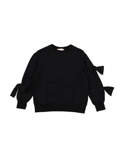 Elisabetta Franchi Babies'  La Mia Bambina Toddler Girl Sweatshirt Black Size 6 Cotton, Elastane