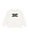 Elisabetta Franchi Babies'  La Mia Bambina Toddler Girl Sweatshirt Ivory Size 6 Cotton, Elastane In White