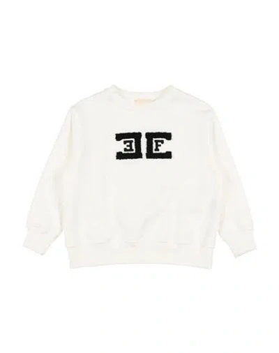 Elisabetta Franchi Babies'  La Mia Bambina Toddler Girl Sweatshirt Ivory Size 6 Cotton, Elastane In White