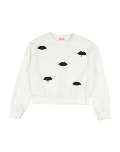 Elisabetta Franchi Babies'  La Mia Bambina Toddler Girl Sweatshirt White Size 4 Cotton, Polyester