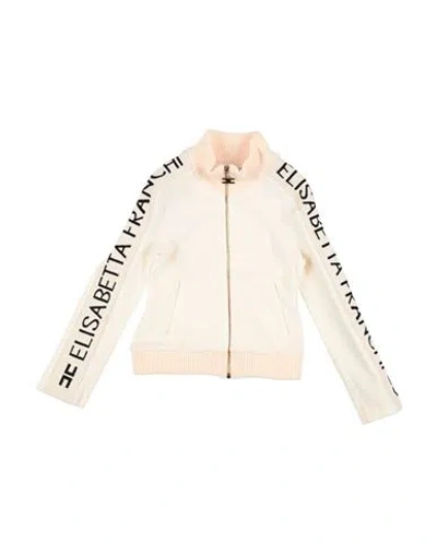 ELISABETTA FRANCHI ELISABETTA FRANCHI LA MIA BAMBINA TODDLER GIRL SWEATSHIRT WHITE SIZE 4 COTTON, VISCOSE