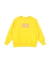 Elisabetta Franchi Babies'  La Mia Bambina Toddler Girl Sweatshirt Yellow Size 6 Cotton, Elastane