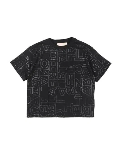 Elisabetta Franchi Babies'  La Mia Bambina Toddler Girl T-shirt Black Size 6 Cotton, Elastane