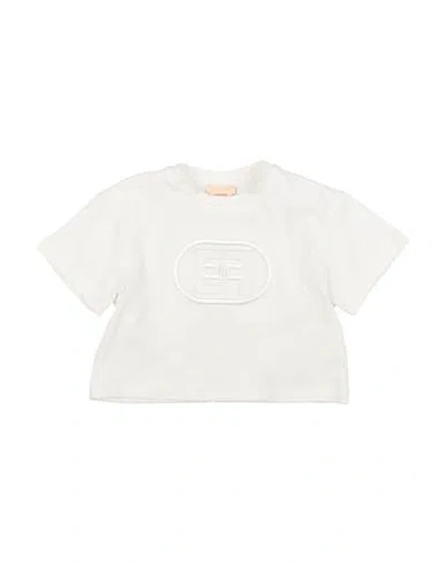 Elisabetta Franchi Babies'  La Mia Bambina Toddler Girl T-shirt Ivory Size 5 Cotton, Elastane In Black