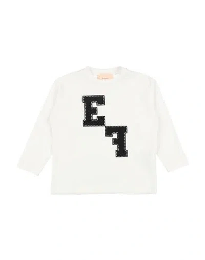 Elisabetta Franchi Babies'  La Mia Bambina Toddler Girl T-shirt Ivory Size 6 Cotton, Elastane In White