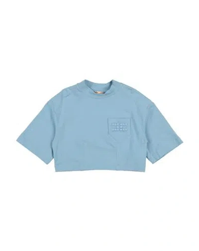 Elisabetta Franchi Babies'  La Mia Bambina Toddler Girl T-shirt Light Blue Size 4 Cotton, Elastane