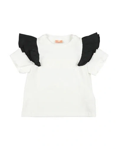 Elisabetta Franchi Babies'  La Mia Bambina Toddler Girl T-shirt White Size 3 Cotton, Elastane