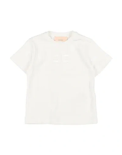 Elisabetta Franchi Babies'  La Mia Bambina Toddler Girl T-shirt White Size 4 Cotton, Elastane In Neutral